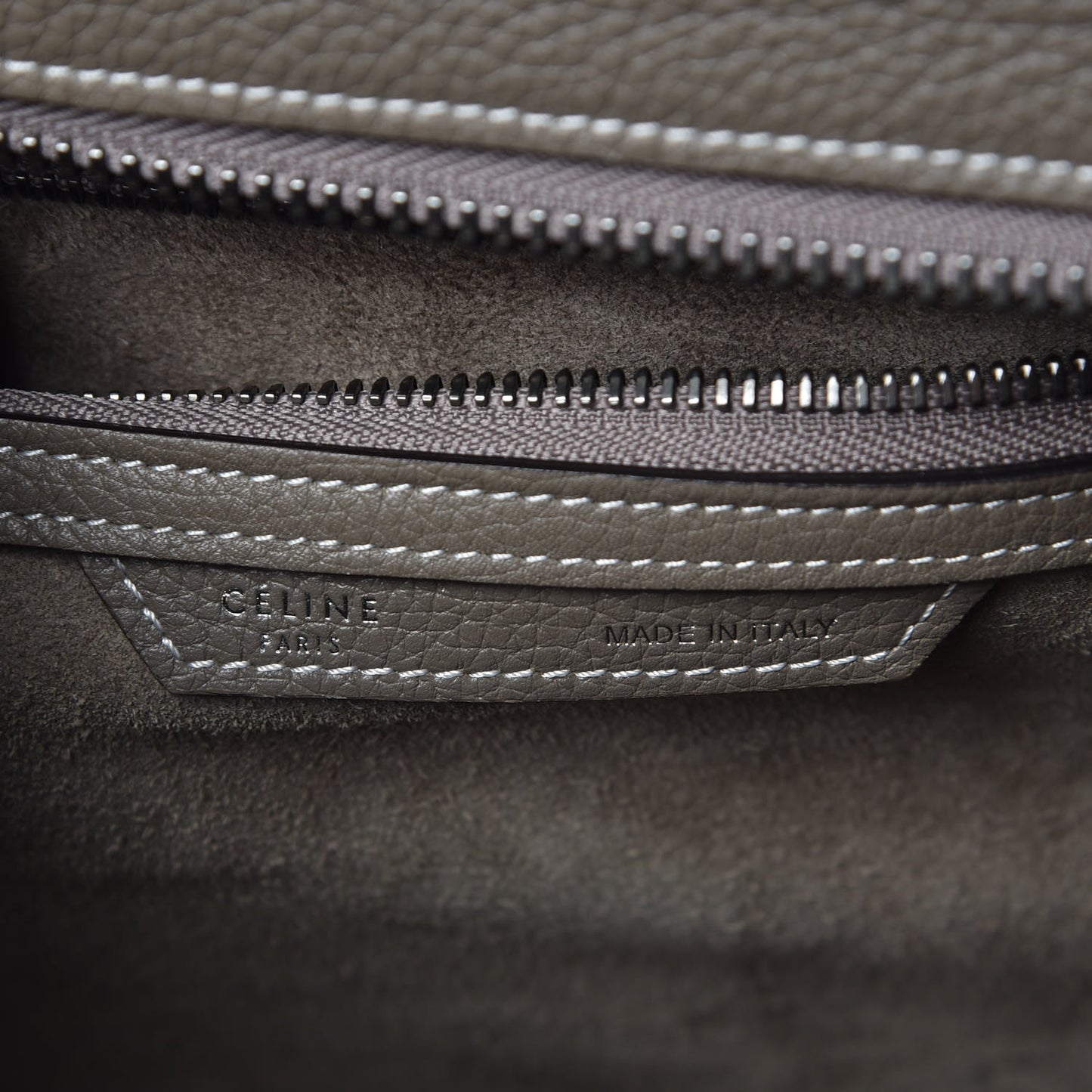Drummed Calfskin Micro Luggage Souris