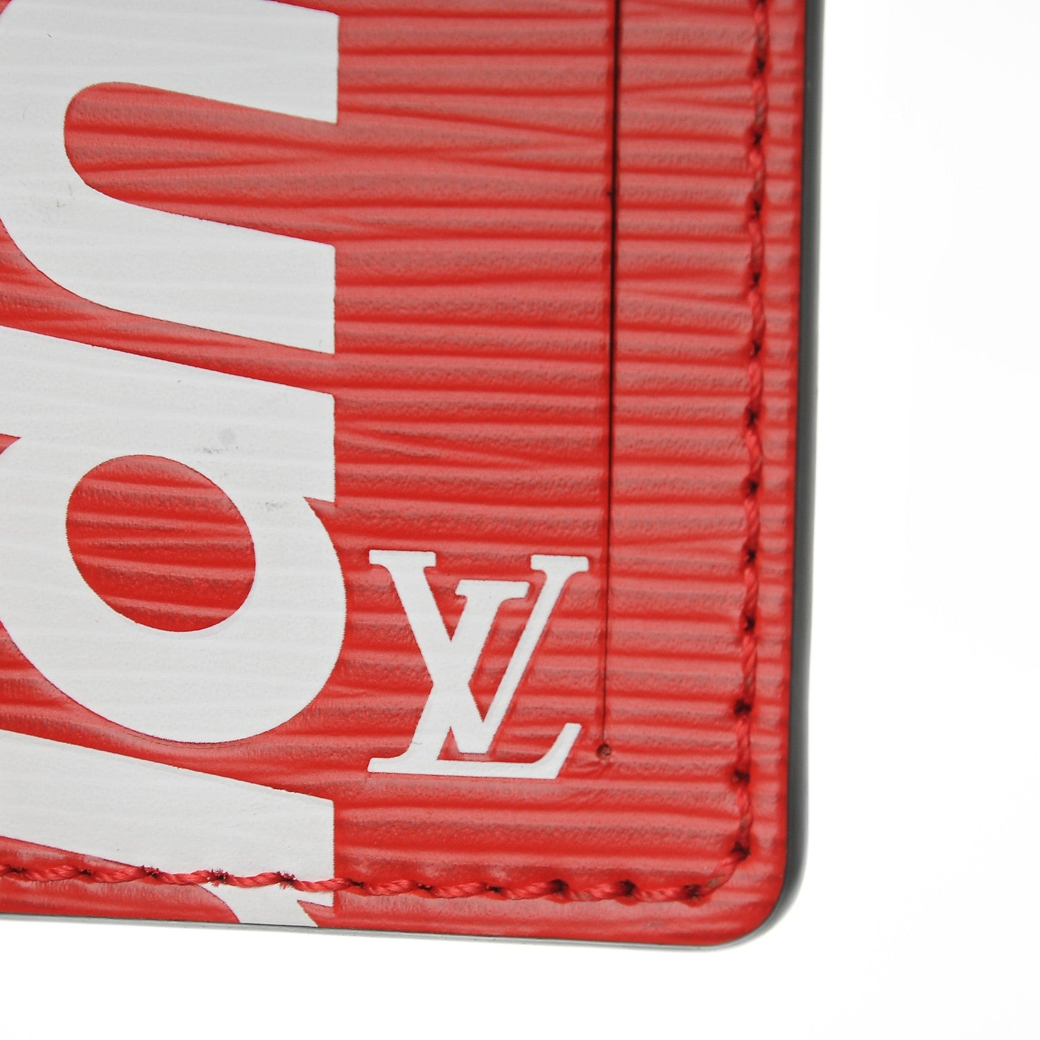 Louis Vuitton X SUPREME Epi Luggage Tag Set Black Red 3 of 4