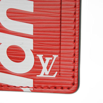 Louis Vuitton X SUPREME Epi Luggage Tag Set Black Red 3 of 4