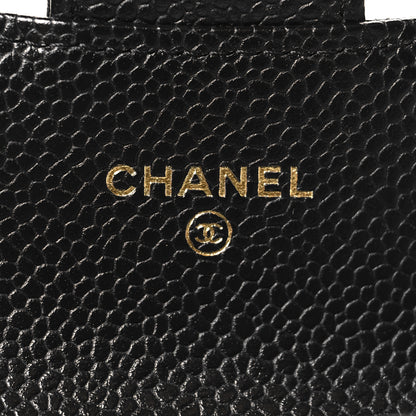 Chanel Caviar Quilted Flap Card Holder Wallet Black 6 of 9