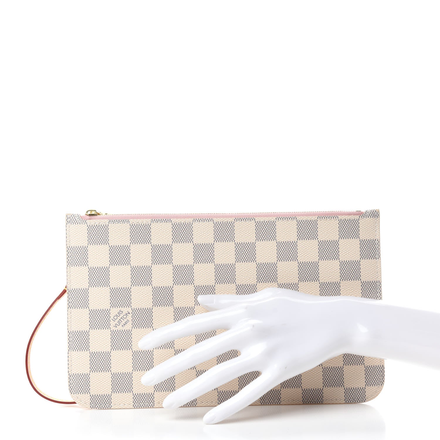 Louis Vuitton Damier Azur Neverfull MM GM Pochette Rose Ballerine 2 of 6