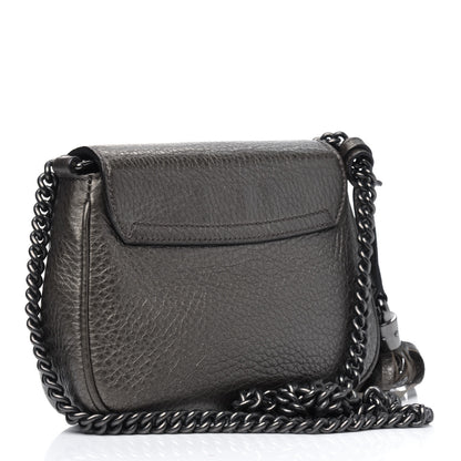Gucci Metallic Pebbled Calfskin Small Soho Flap Crossbody Sasso 2 of 5