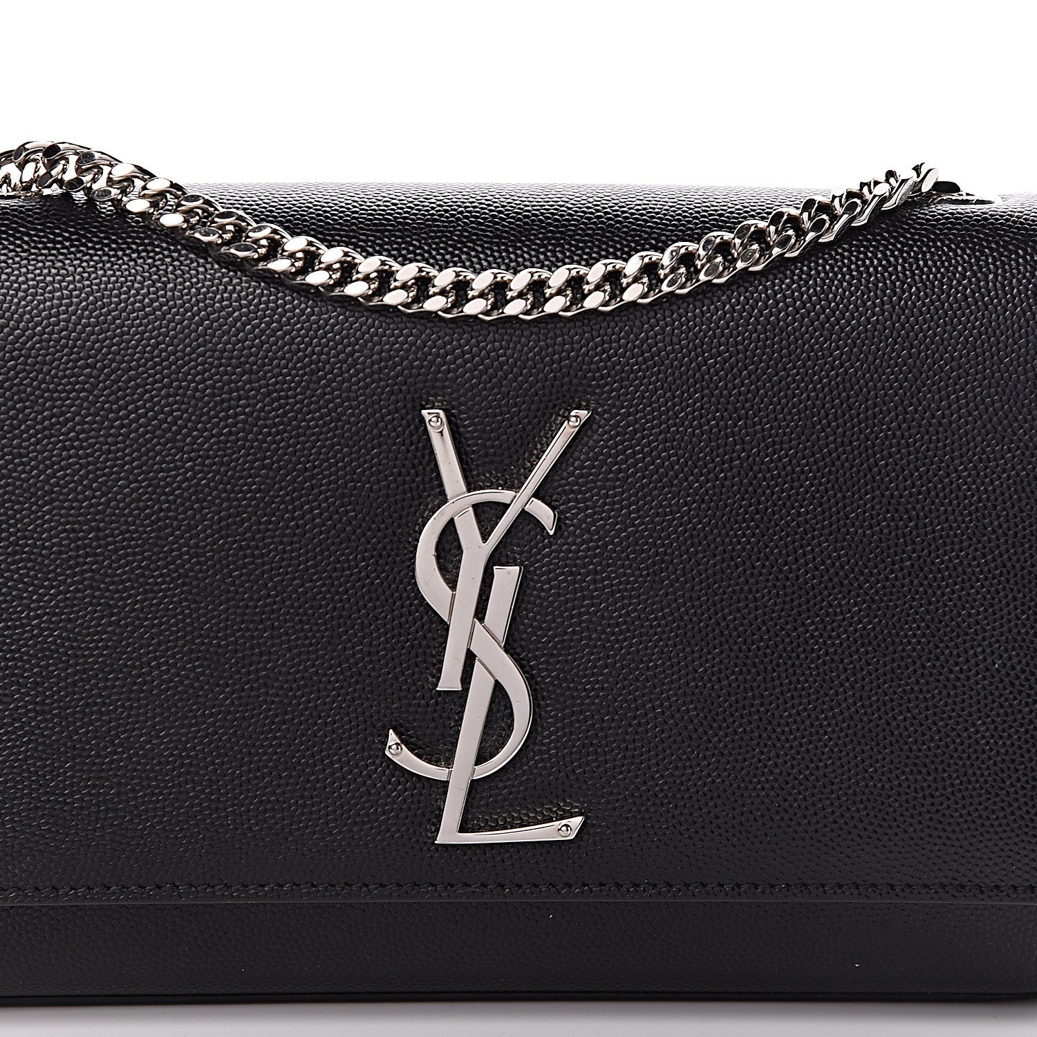 Saint Laurent Grain De Poudre Small Monogram Kate Satchel Black 8 of 10
