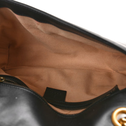 Gucci Calfskin Matelasse Small GG Marmont Shoulder Bag Black 5 of 9