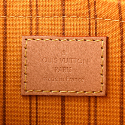 Louis Vuitton Damier Azur Braided Neverfull MM GM Pochette Pink 6 of 7