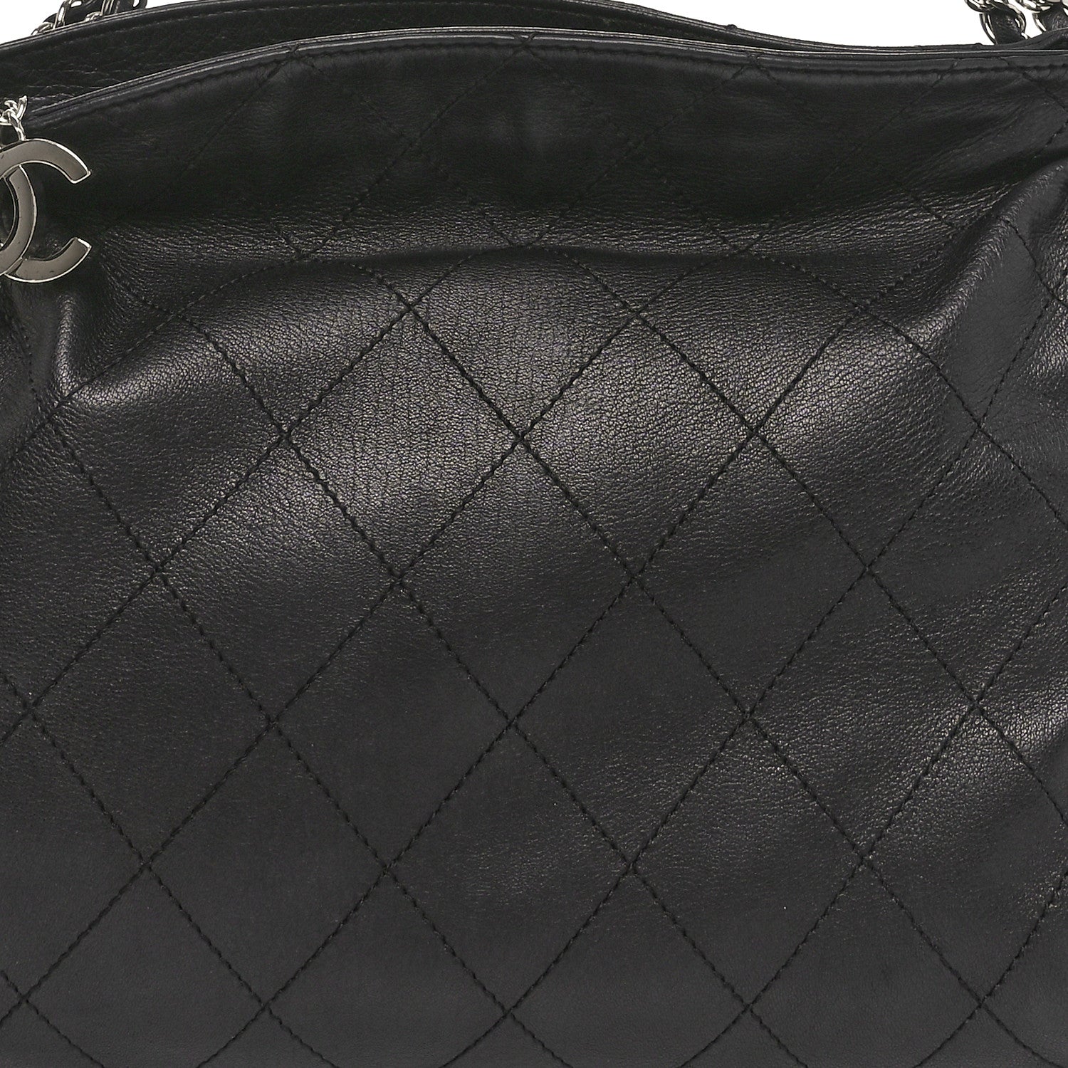 Chanel Lambskin Stitched Medium Ultimate Soft Tote Black 8 of 11