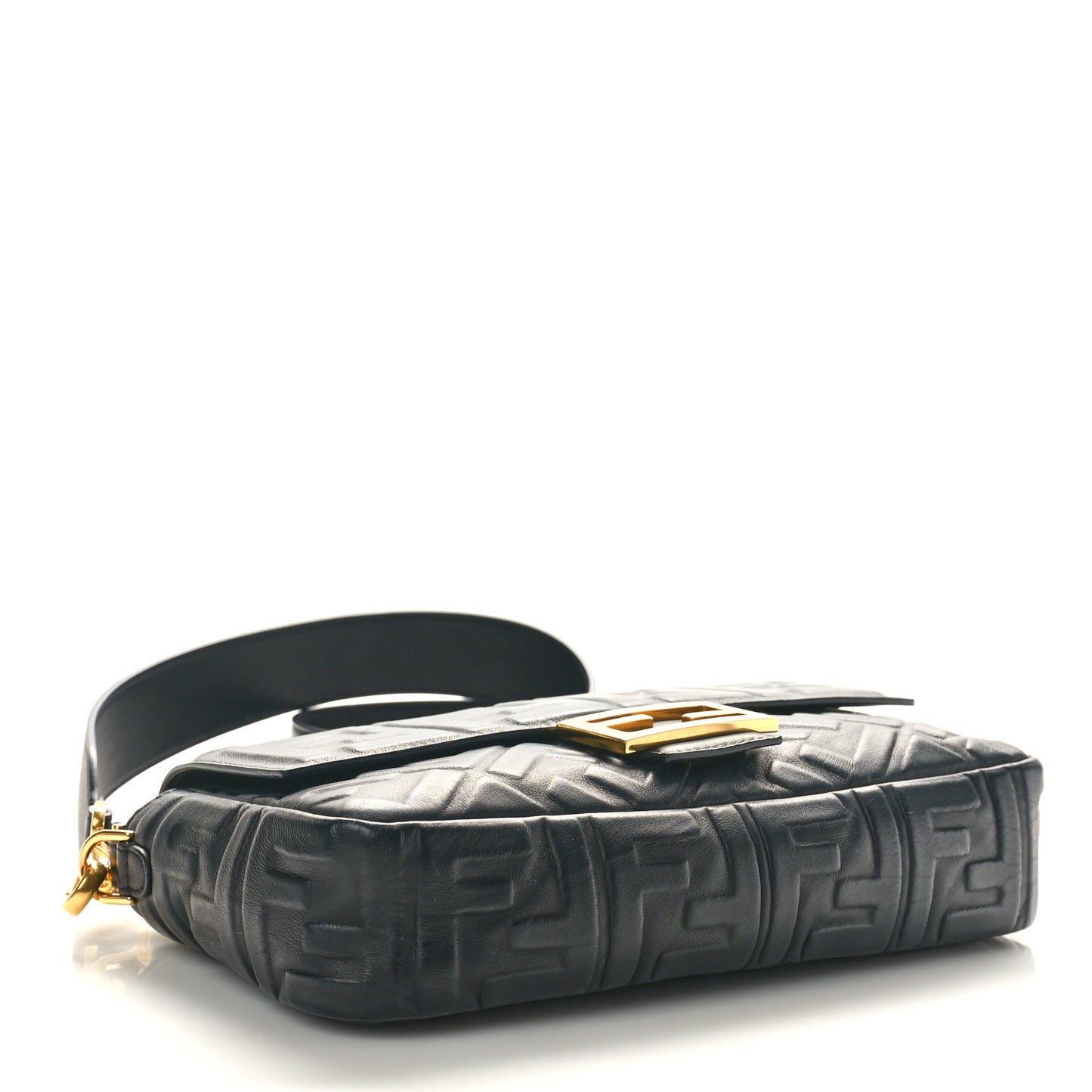 Nappa FF 1974 Embossed Baguette Black