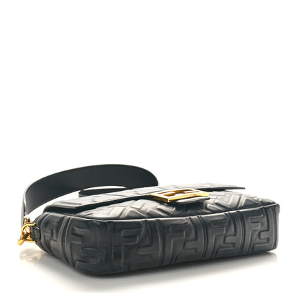 Fendi Nappa FF 1974 Embossed Baguette Black 4 of 10