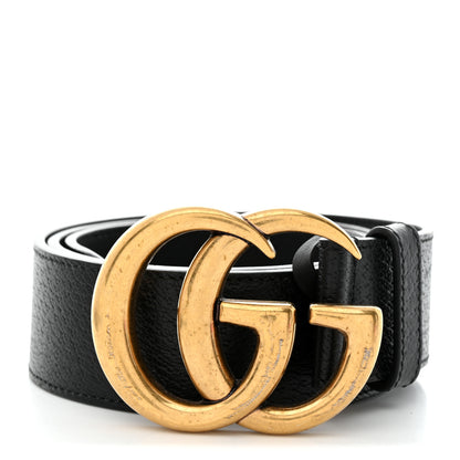 Gucci Textured Calfskin Double G 40mm Belt 80 32 Black 1 of 5