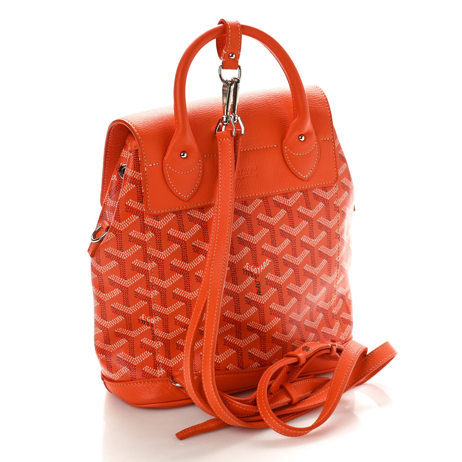 Goyard Goyardine Calfskin Mini Alpin Backpack Orange 3 of 9