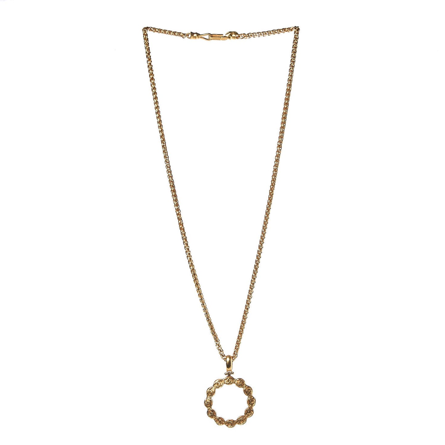 Loupe Magnifying Glass Necklace Gold
