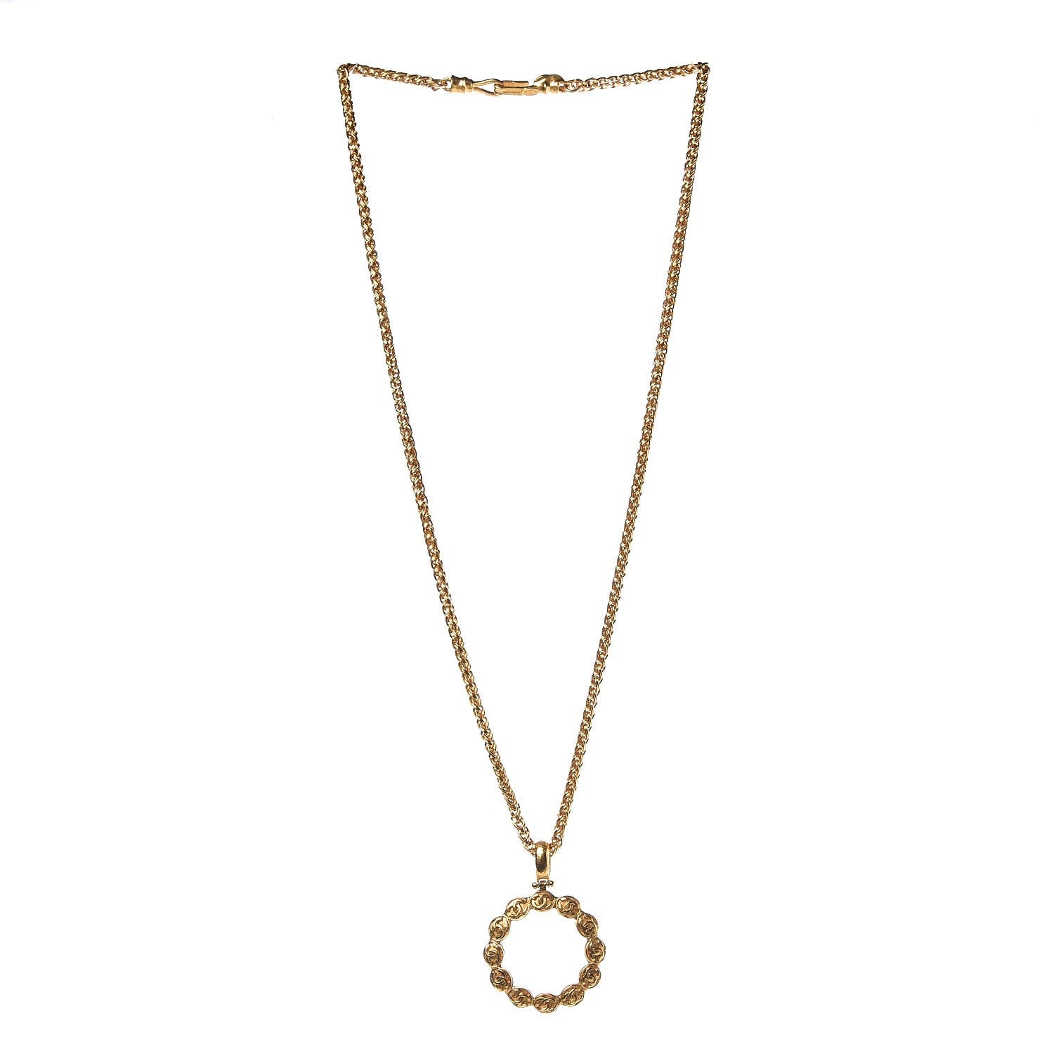 Chanel Loupe Magnifying Glass Necklace Gold 3 of 6