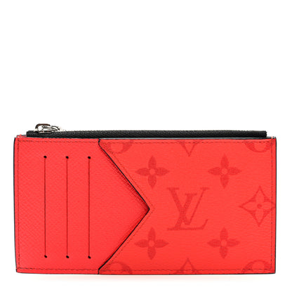 Louis Vuitton Taigarama Coin Card Holder Fire Red 1 of 6
