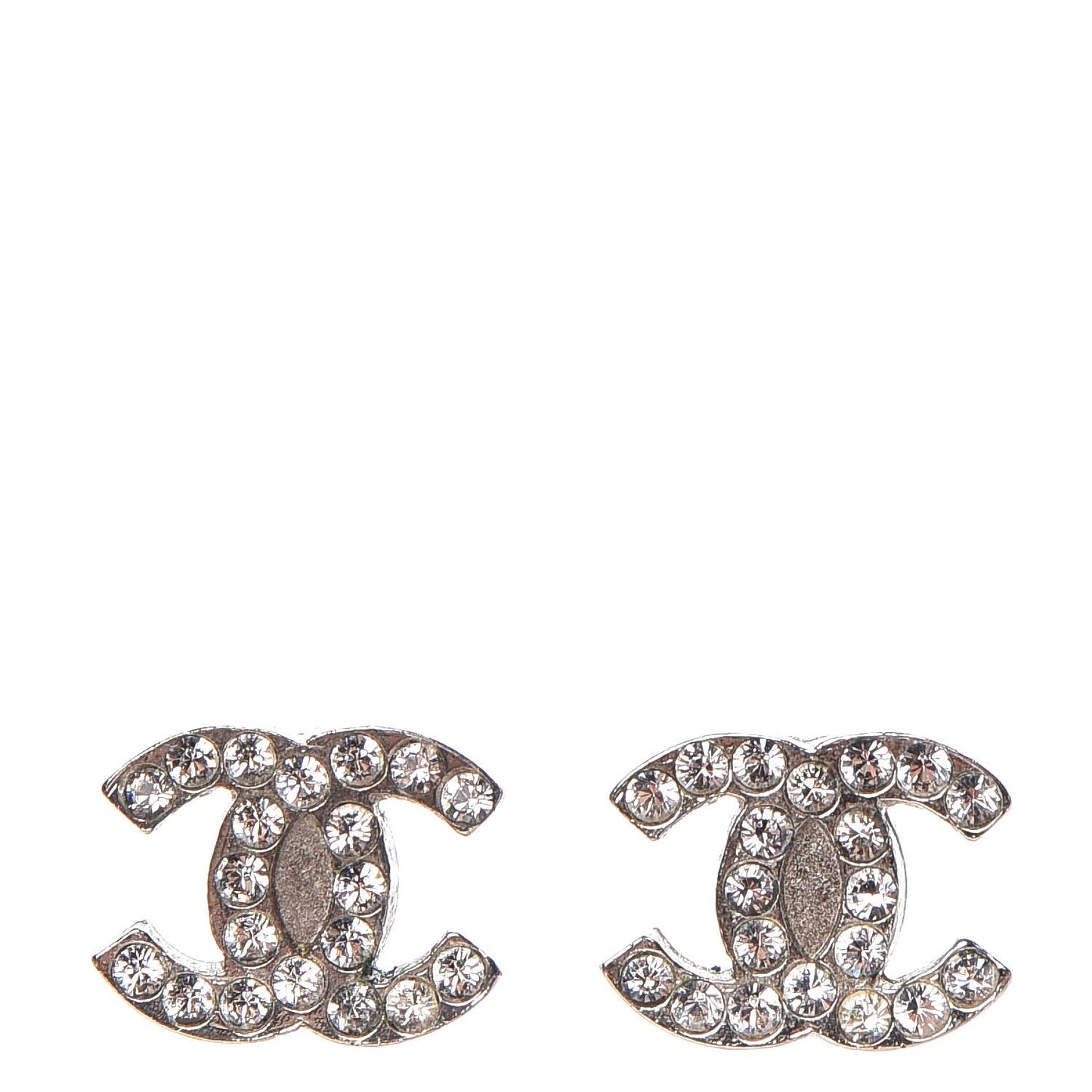 Crystal Mini Timeless CC Earrings Silver