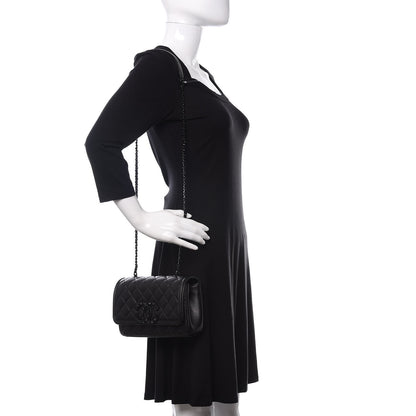 Chanel Lambskin Quilted Small CC Filigree Flap Black 2 of 11