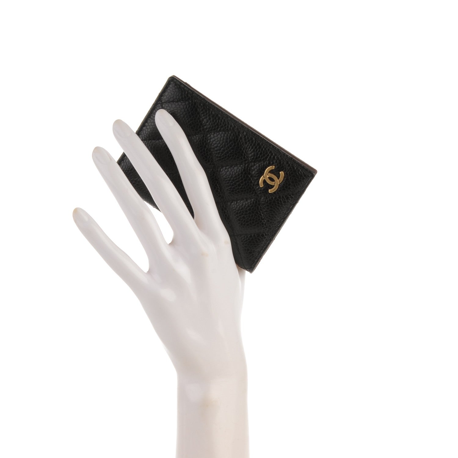 Chanel Caviar Quilted Card Holder Wallet Black 2 of 7