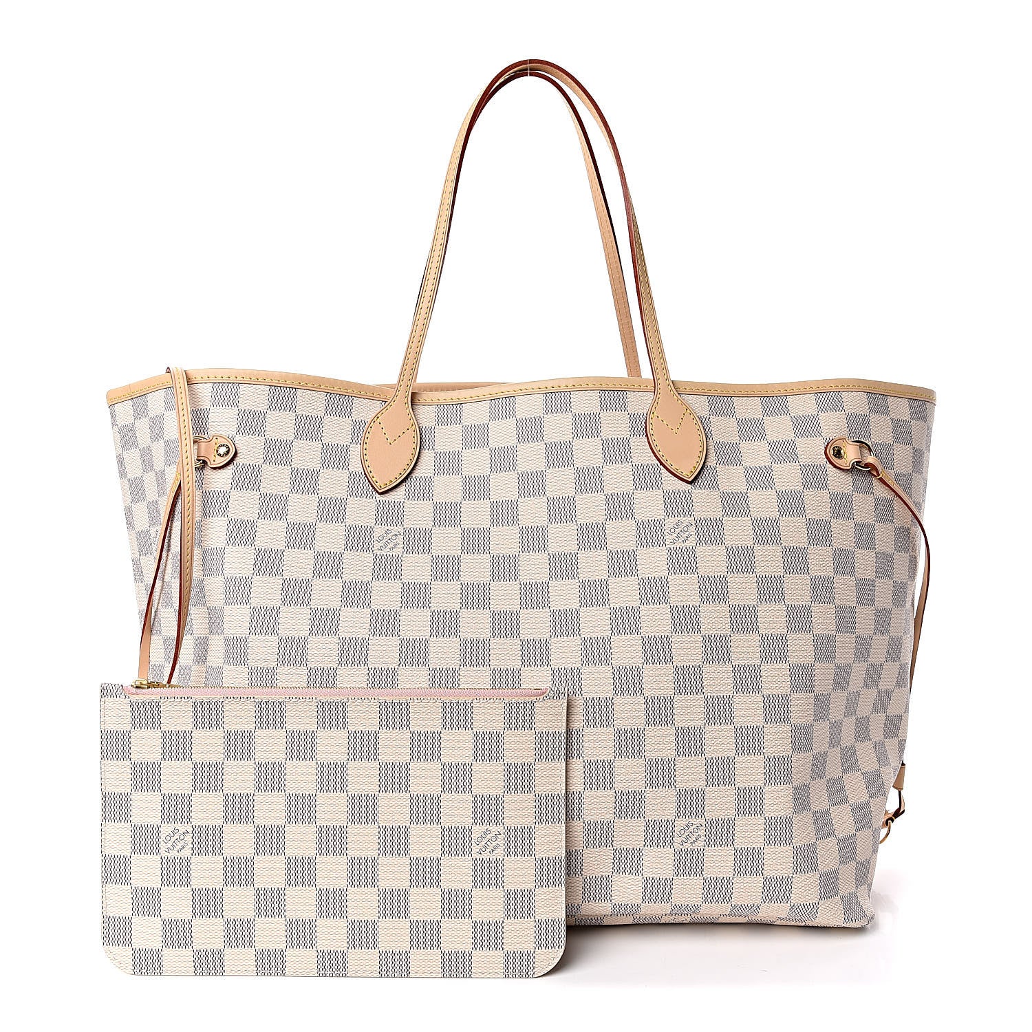 Louis Vuitton Damier Azur Neo Neverfull GM Rose Ballerine 1 of 10