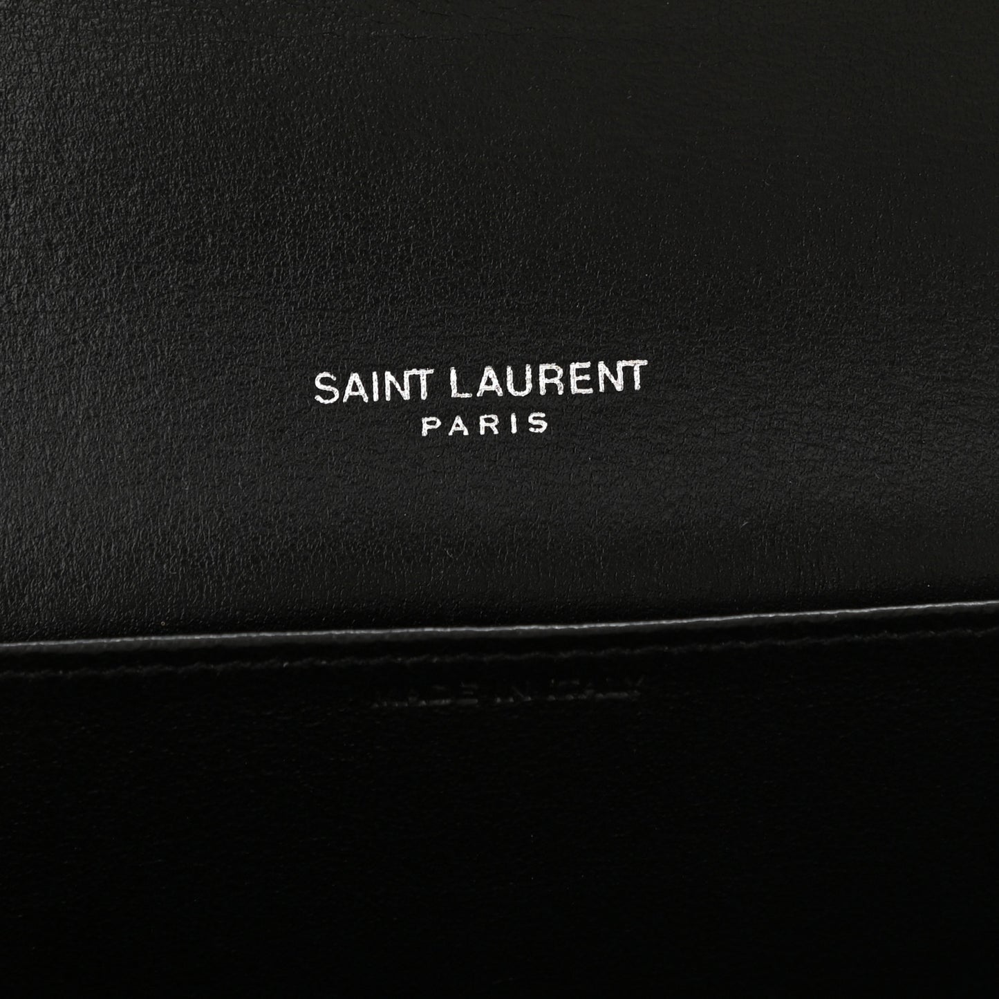 Calfskin Crocodile Embossed Monogram Uptown Chain Wallet Black