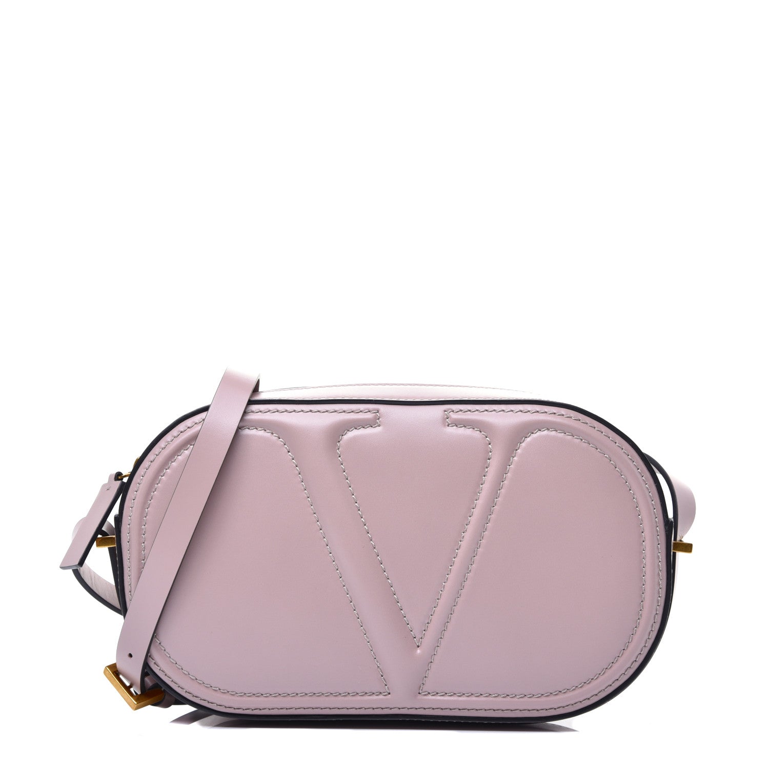 Valentino Garavani Calfskin VLogo Walk Crossbody Poudre 1 of 8