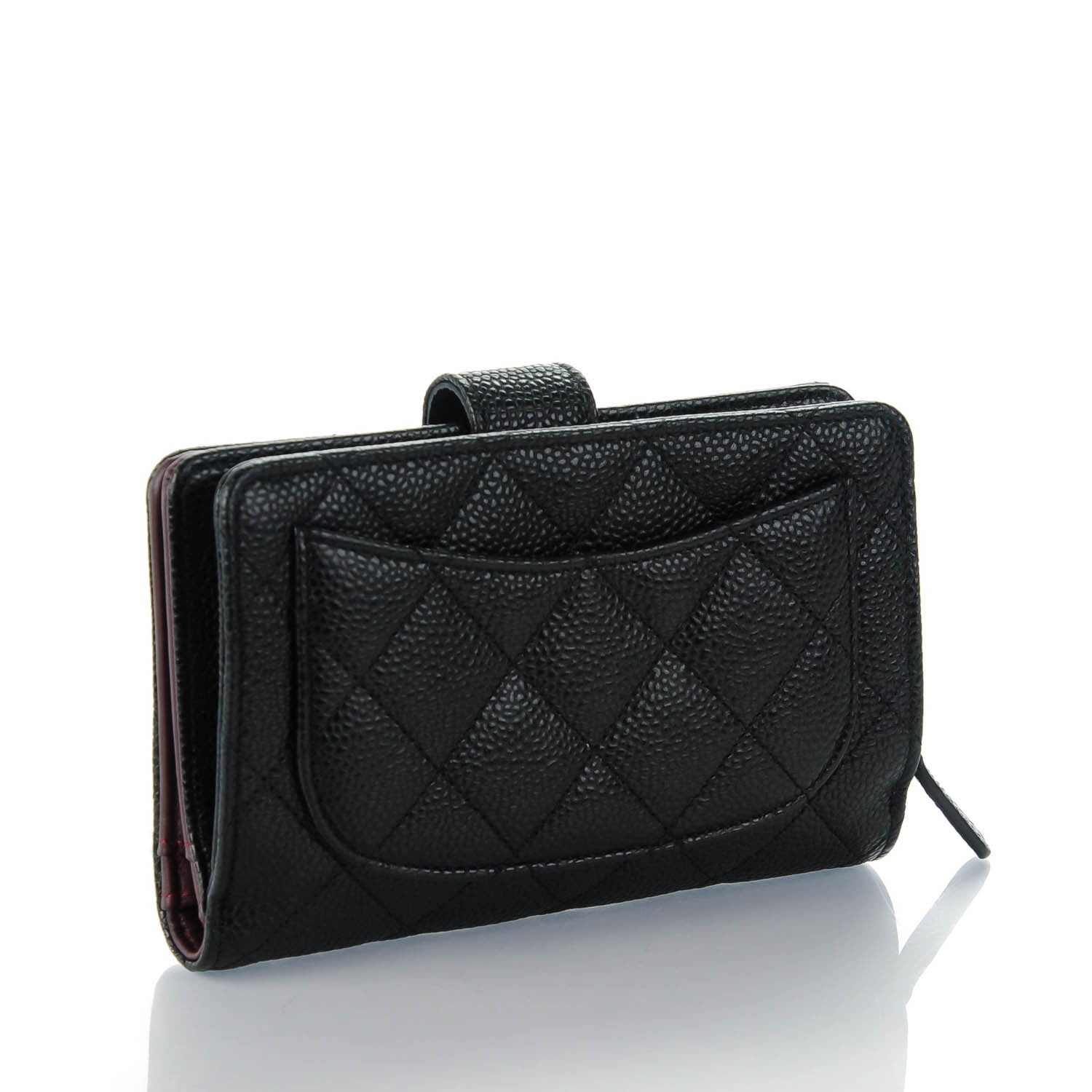 Chanel Caviar Quilted Zipped Pocket Wallet Black 3 of 9