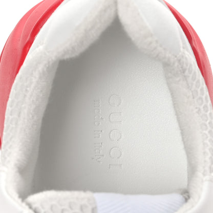 Gucci Lavaredo Eco Fabric Mesh Web Womens Rhyton Reflective Sneakers 36 Great White Green Red Silver 7 of 7