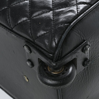 Chanel Aged Calfskin Nylon Duffel Trolley Black 8 of 13