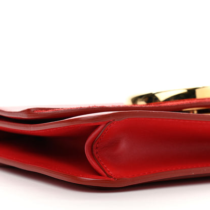 Chloe Calfskin Suede C Clutch With Chain Plaid Red 9 of 10
