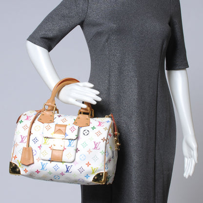 Louis Vuitton Monogram Multicolor Speedy 30 White 2 of 8