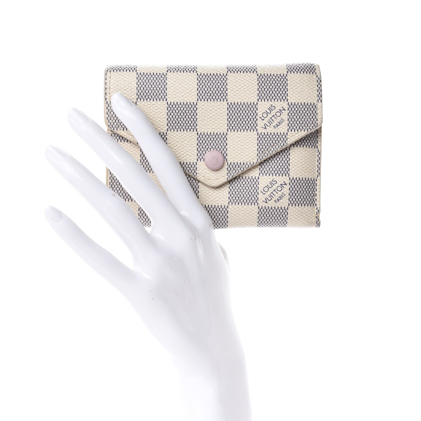 Damier Azur Victorine Wallet Rose Ballerine