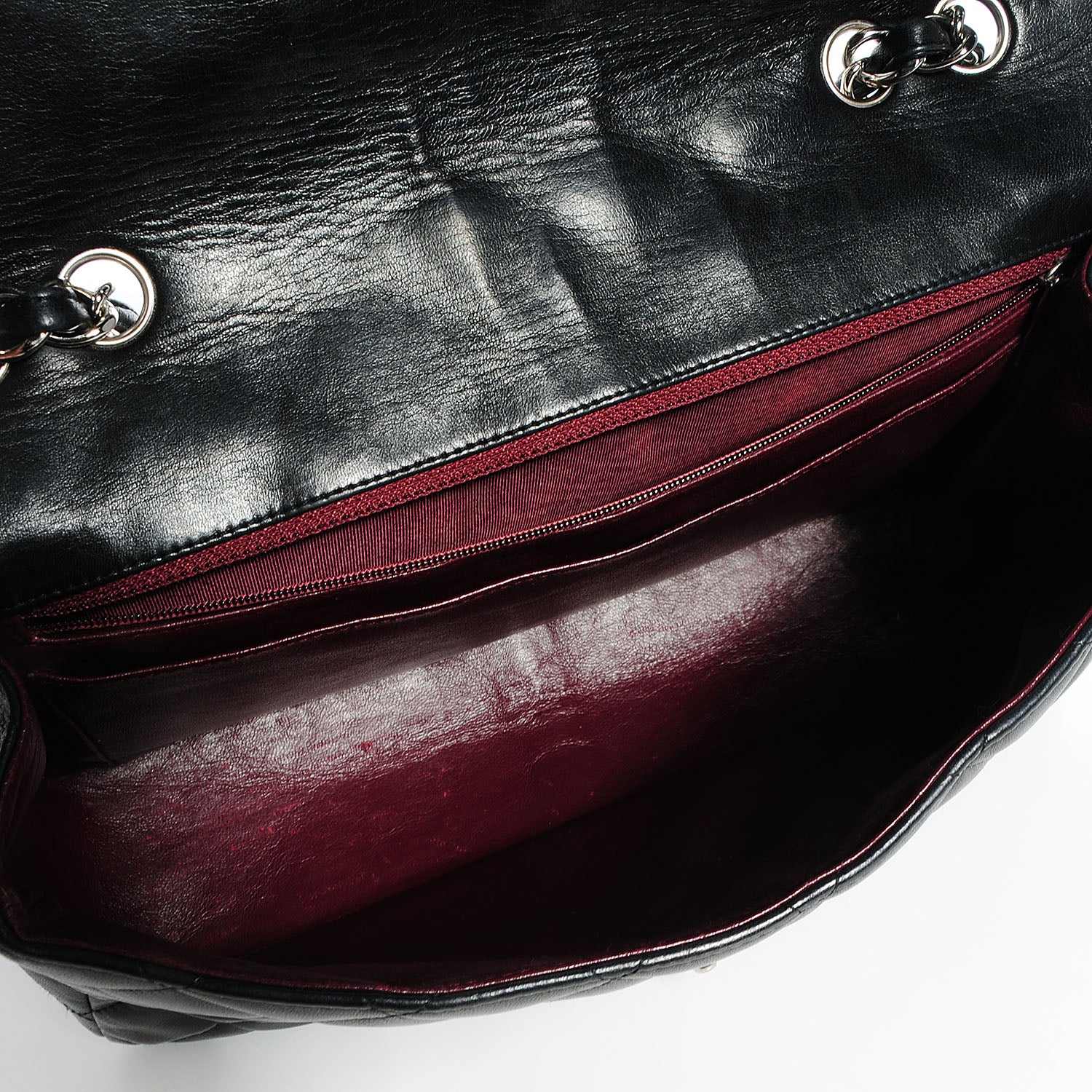 Chanel Lambskin Quilted Jumbo Single Flap Black 5 of 8