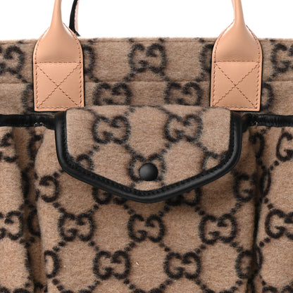 Gucci Covered Wool GG Monogram Childrens Tote Beige Ebony 8 of 10
