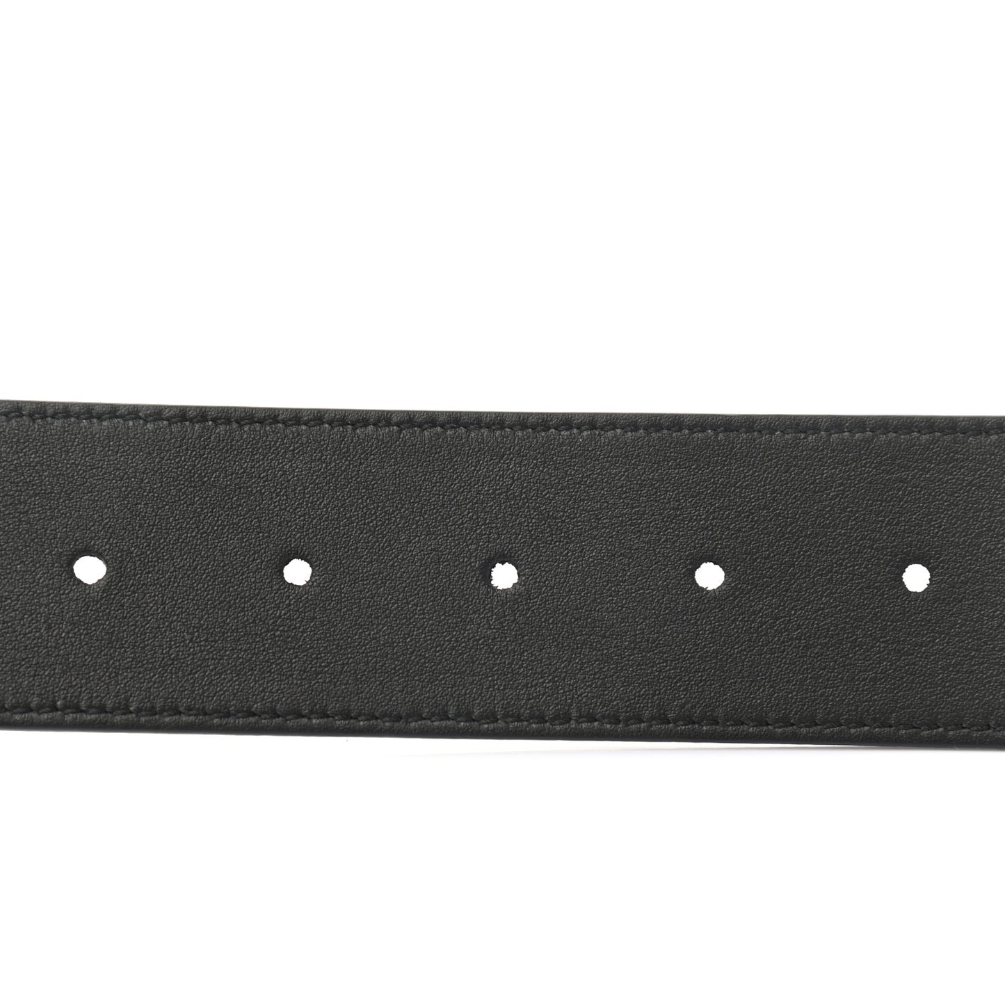 Moon Calfskin Pearl Double G 40mm Belt 85 34 Black Cream