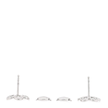 Tiffany Platinum Diamond Enchant Flower Stud Earrings 3 of 4