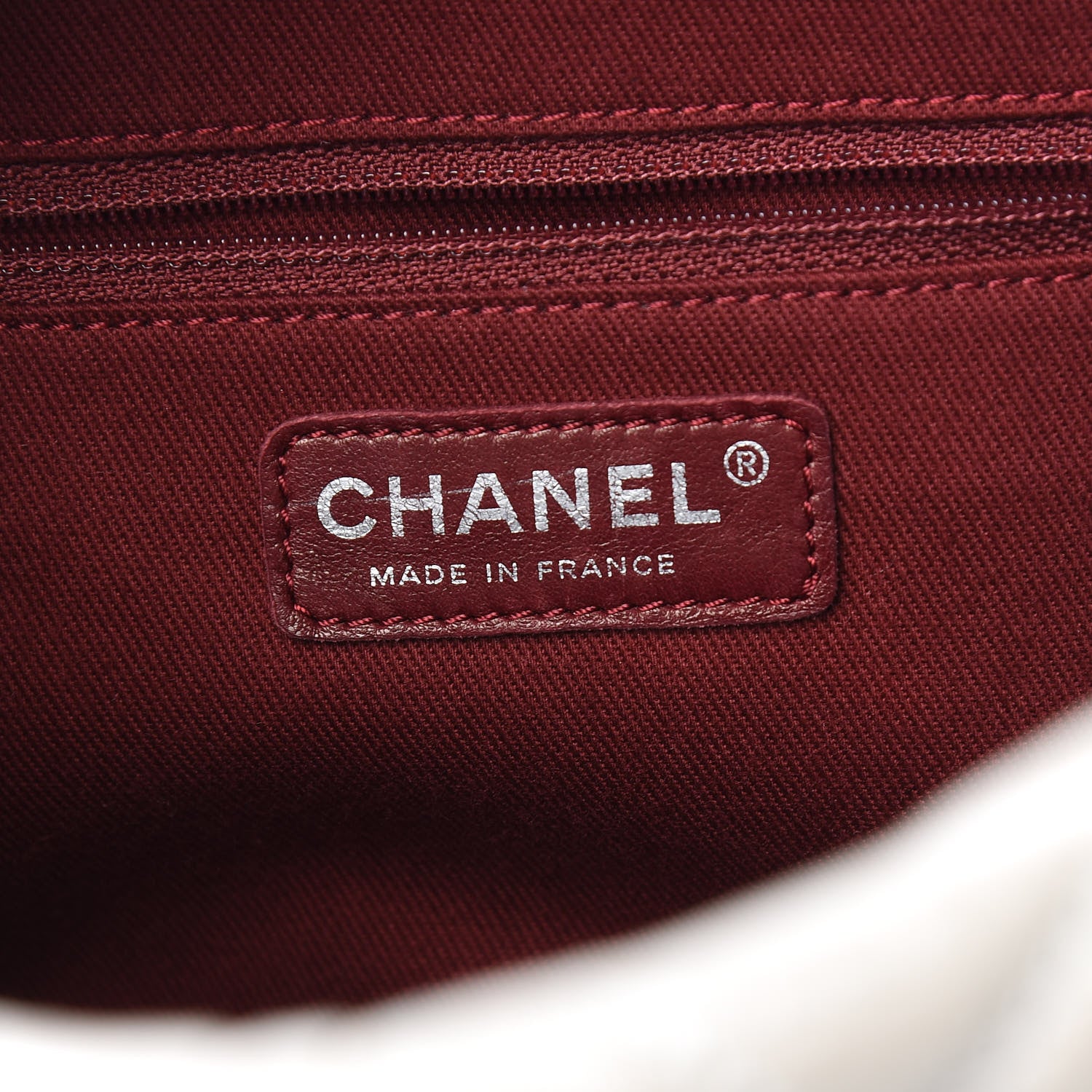 Chanel Aged Calfskin Quilted Cotton Club Bowler Pearl 5 of 9