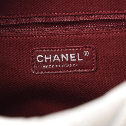 Chanel Aged Calfskin Quilted Cotton Club Bowler Pearl 5 of 9