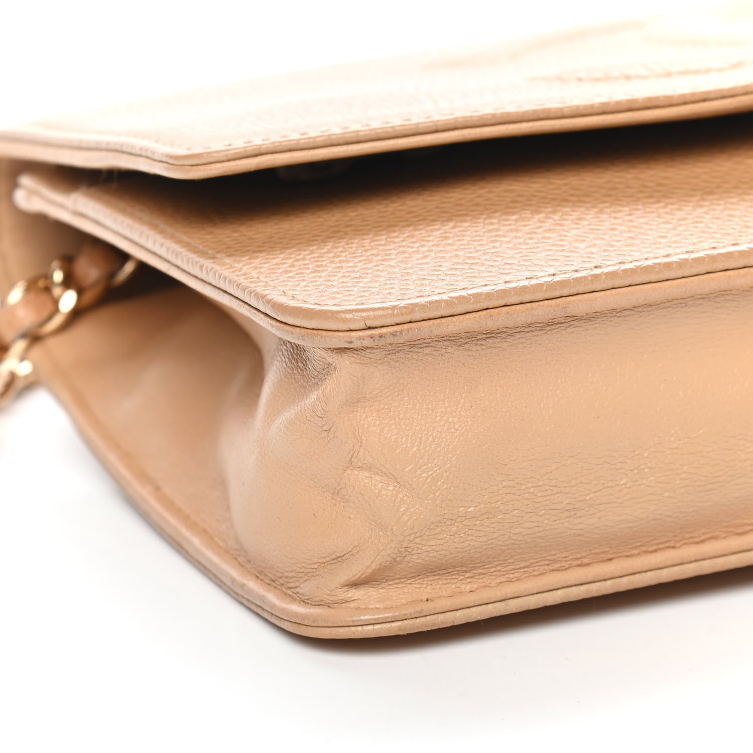 Chanel Caviar Timeless CC Wallet On Chain WOC Beige 8 of 9