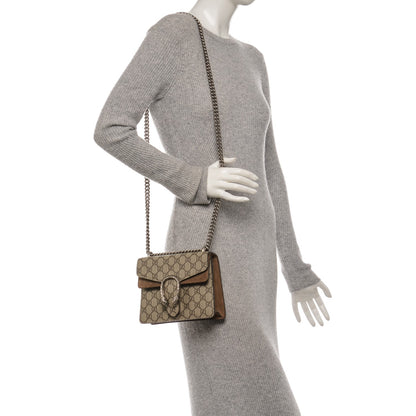 Gucci GG Supreme Monogram Mini Dionysus Shoulder Bag Taupe 2 of 7