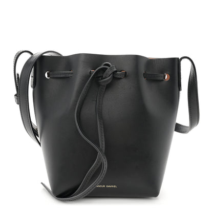 Mansur Gavriel Calfskin Mini Bucket Bag Black Ballerina 1 of 12