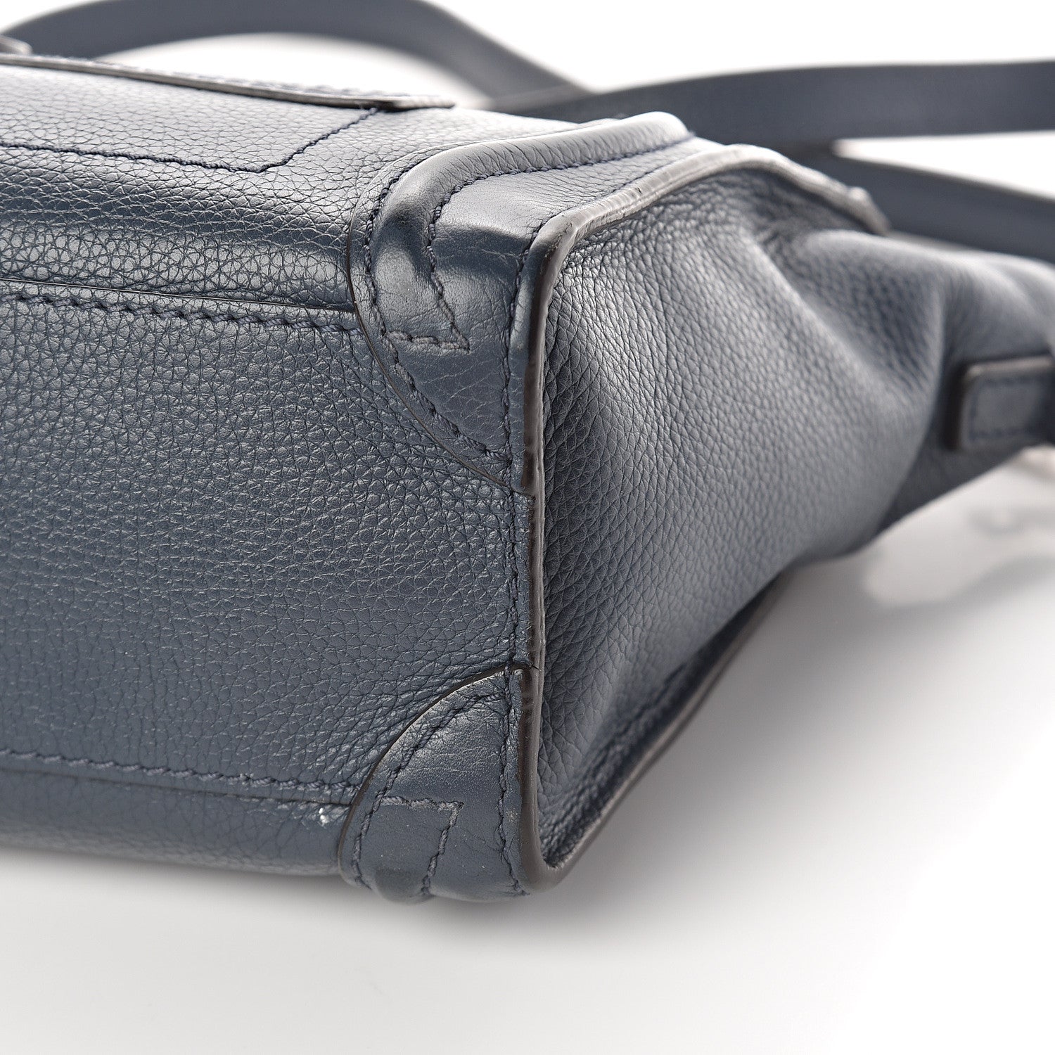 Celine Drummed Calfskin Nano Luggage Orage 7 of 8