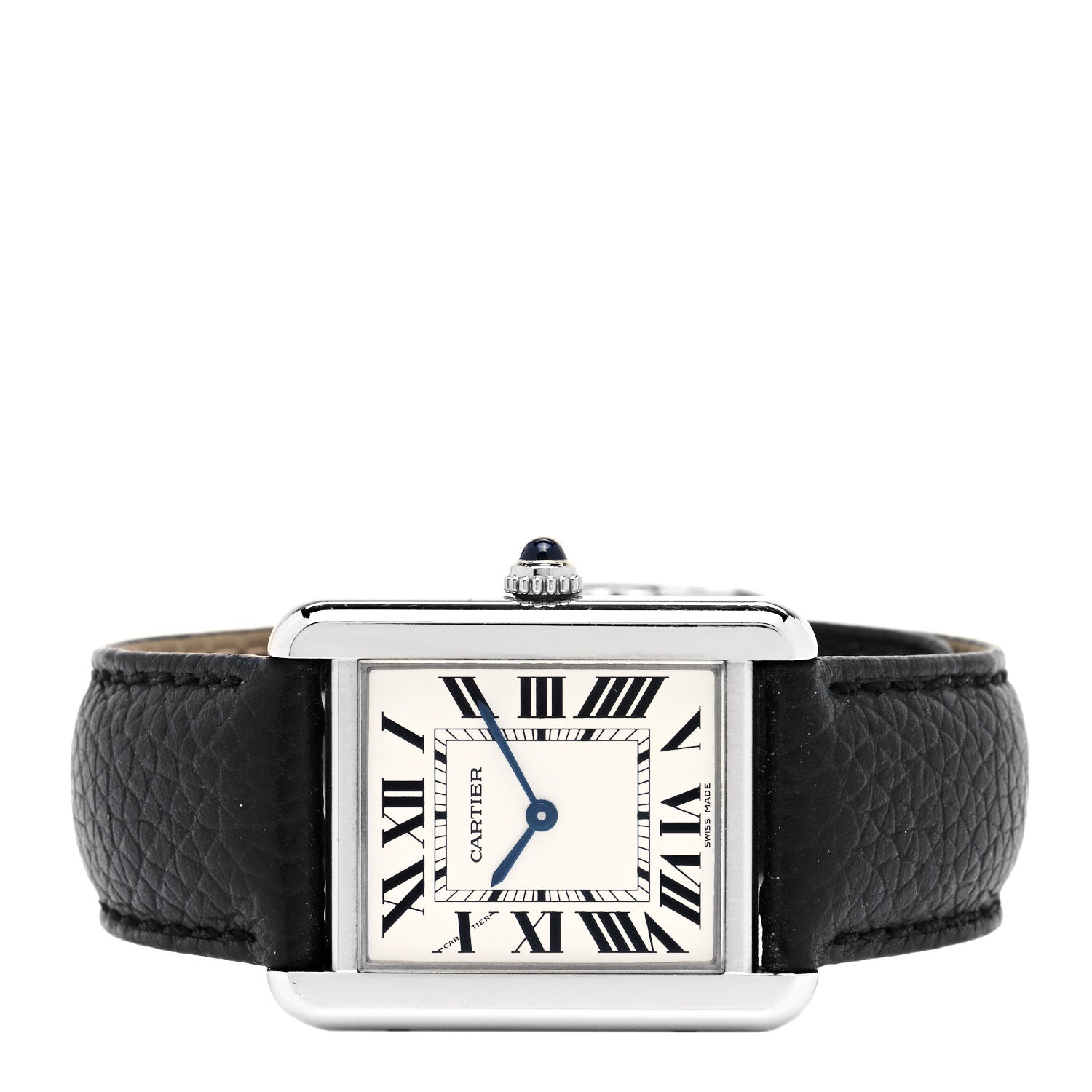 Cartier Stainless Steel Calfskin 24mm Tank Solo Quartz Watch 2 of 5