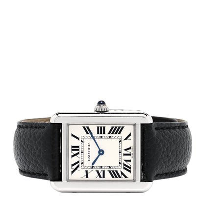 Cartier Stainless Steel Calfskin 24mm Tank Solo Quartz Watch 2 of 5