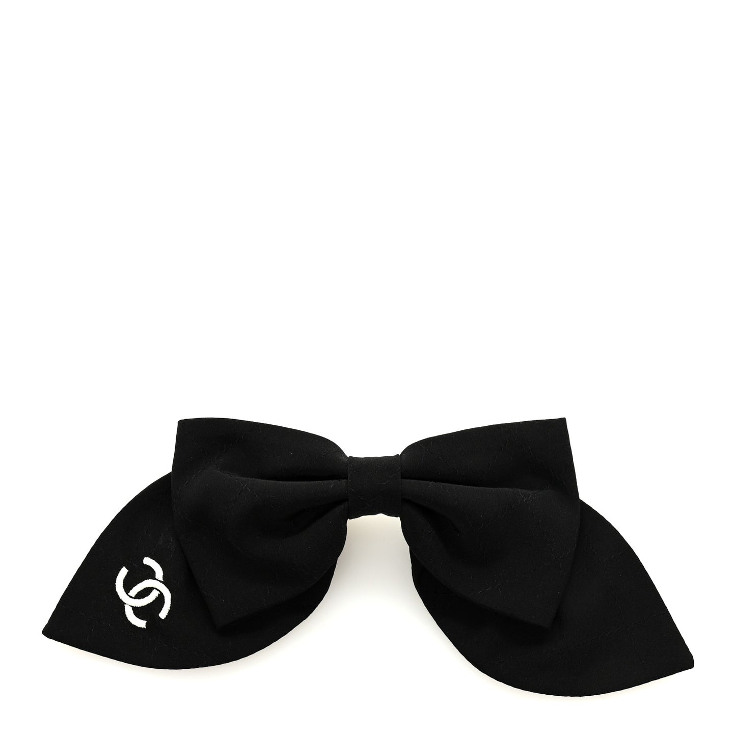 Silk Bow CC Hair Clip Black