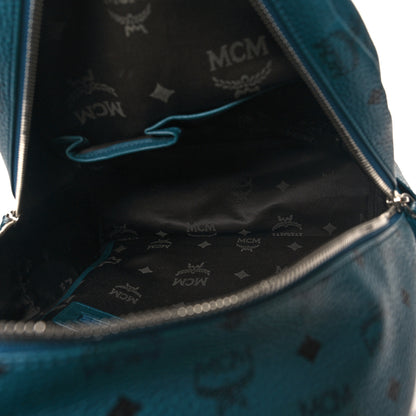 MCM Visetos Large Side Studs Stark Backpack Teal 5 of 10