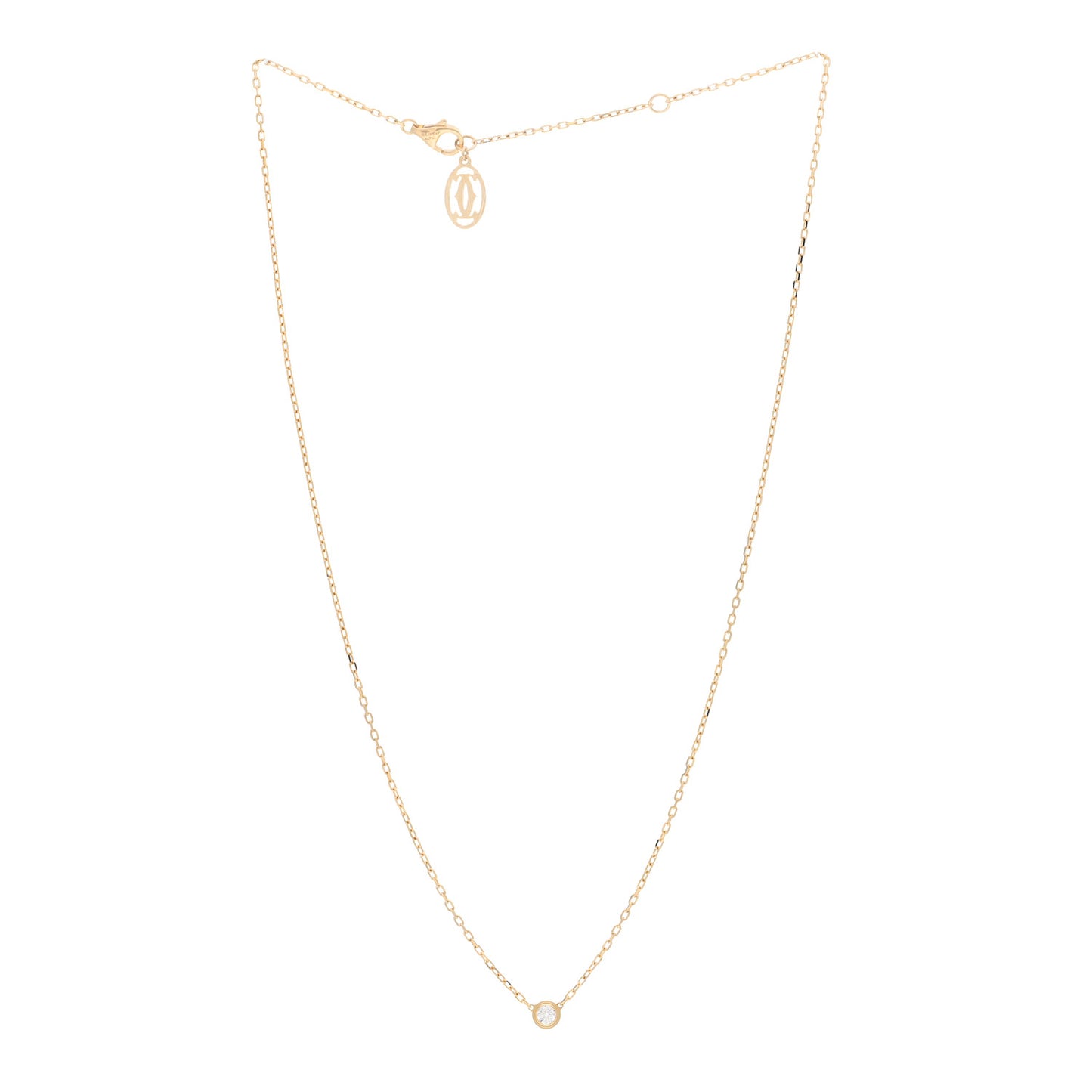 18K Yellow Gold Diamond SM D'Amour Pendant Necklace