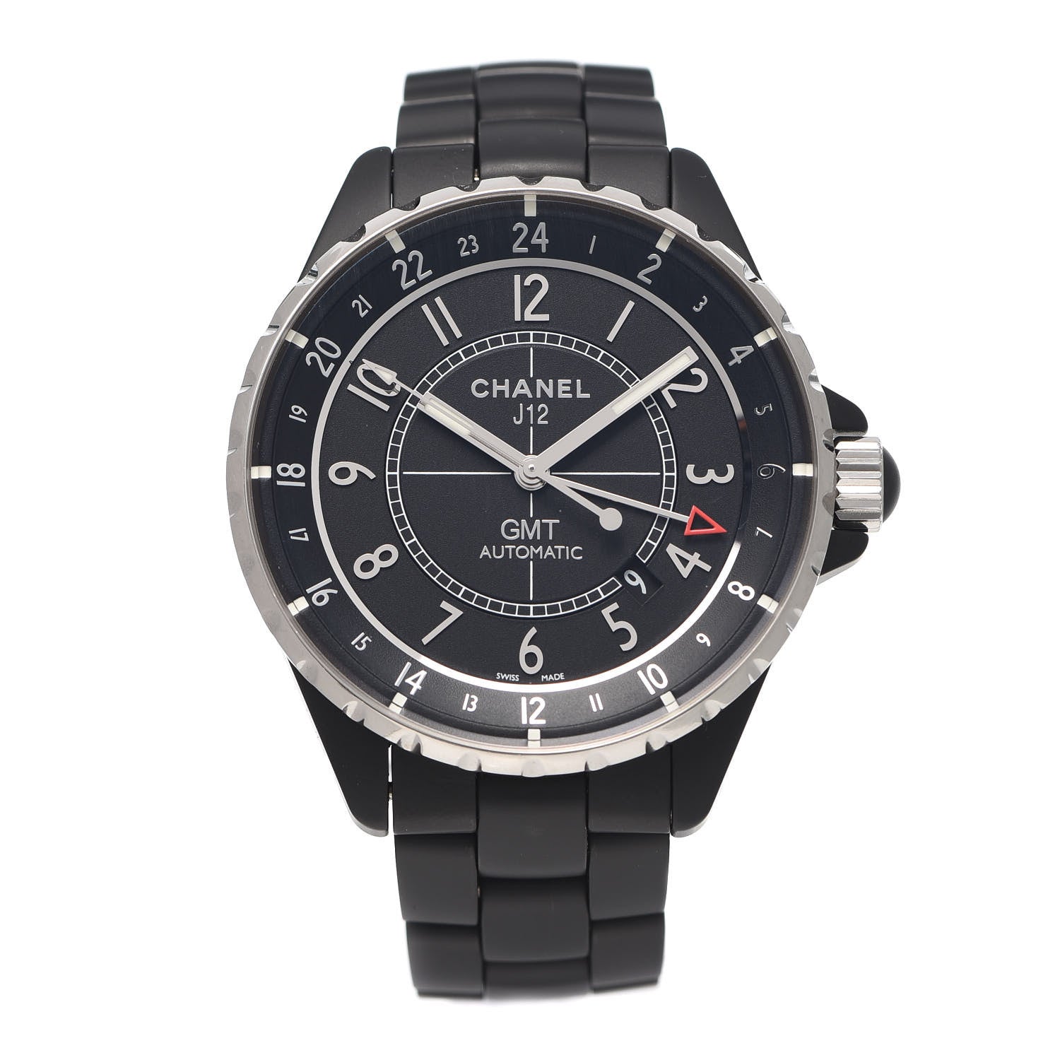 Chanel Stainless Steel Matte Ceramic 41mm J12 GMT Automatic Watch Black 1 of 6