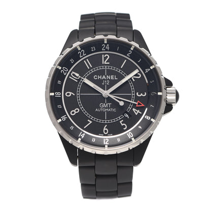 Chanel Stainless Steel Matte Ceramic 41mm J12 GMT Automatic Watch Black 1 of 6