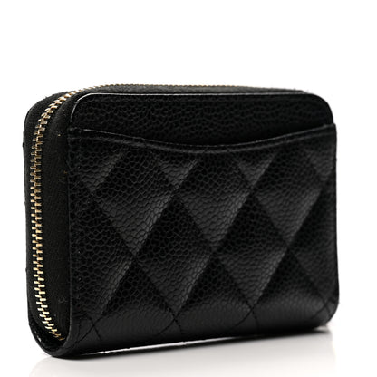 Chanel Caviar Quilted Classic Zipped Coin Purse Black 3 of 8