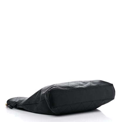 Chanel Calfskin Quilted Drawstring Tote Black 4 of 10