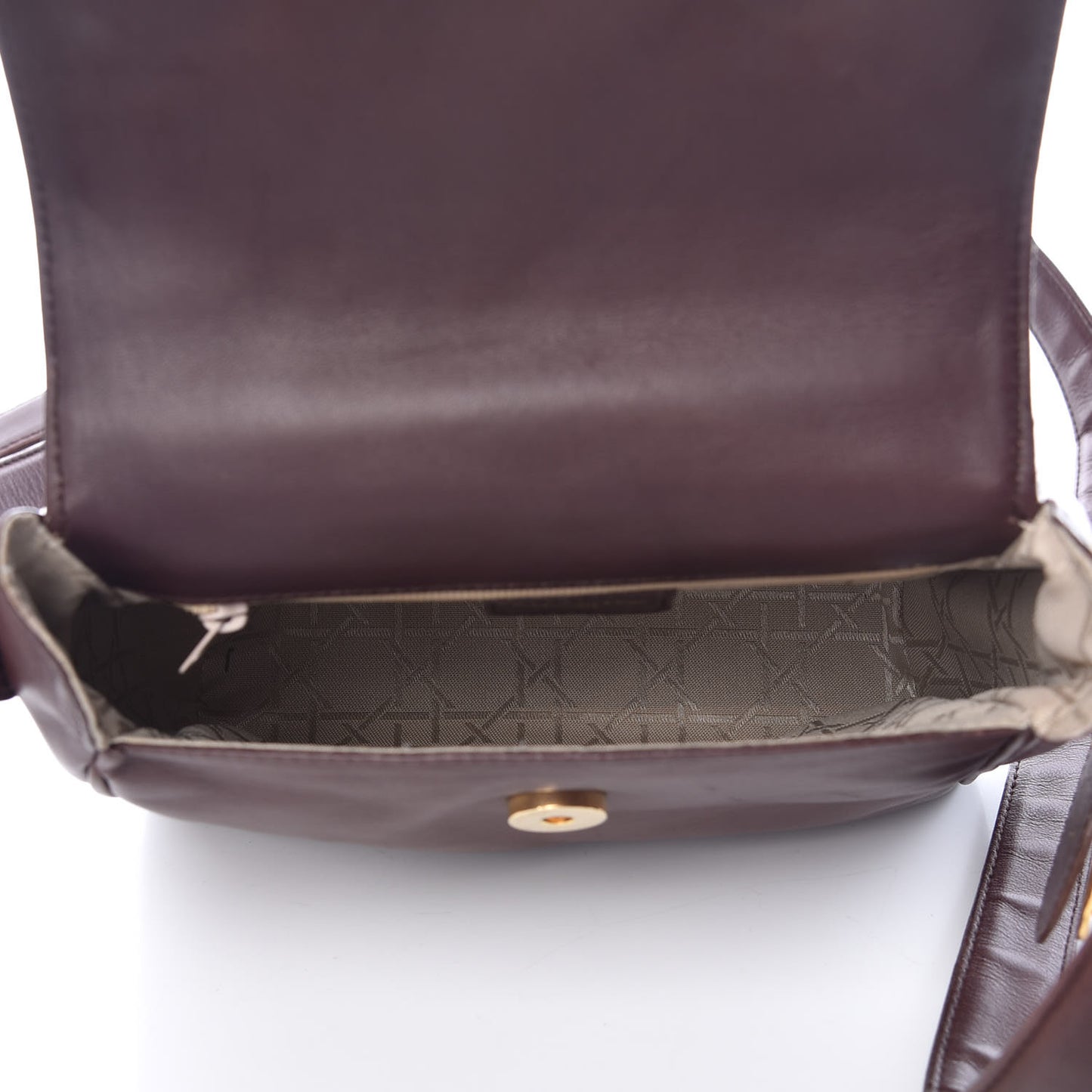 Lambskin Cannage Crossbody Flap Brown