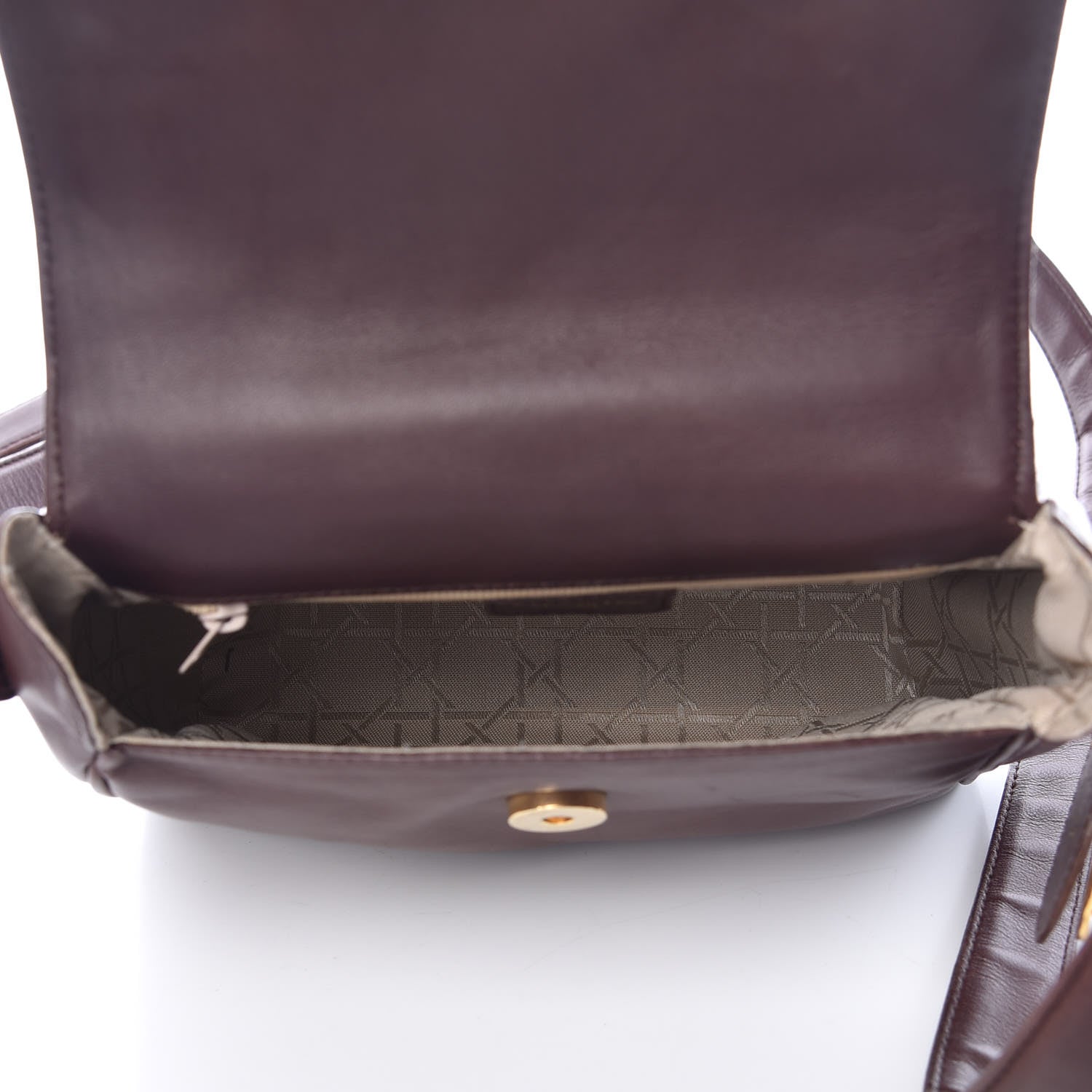 Christian Dior Lambskin Cannage Crossbody Flap Brown 5 of 16
